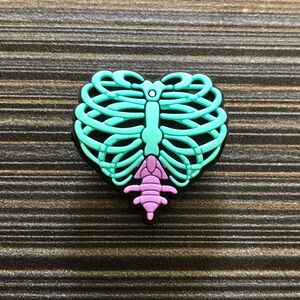 5/$10 Heart-Shaped Ribcage crocs shoe charm